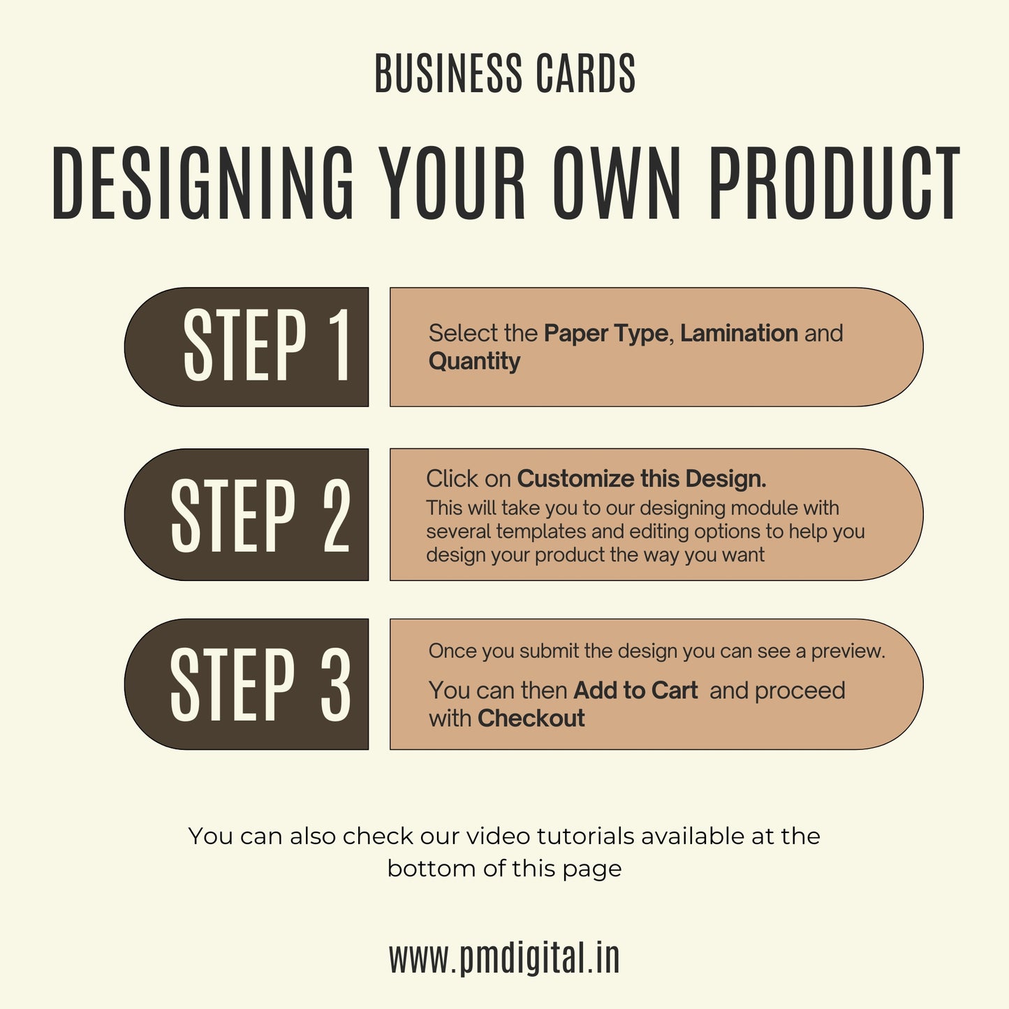 Custom Front & Back Business Cards | Design Online & Get Home Delivery – PM Digital