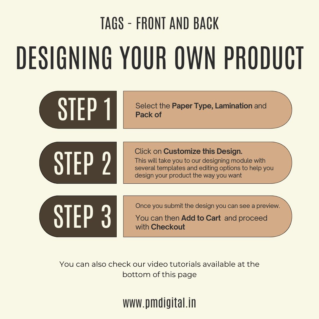 Custom Front & Back Printed Gift, Price & Best Wishes Tags | Home Delivery Across India – PM Digital