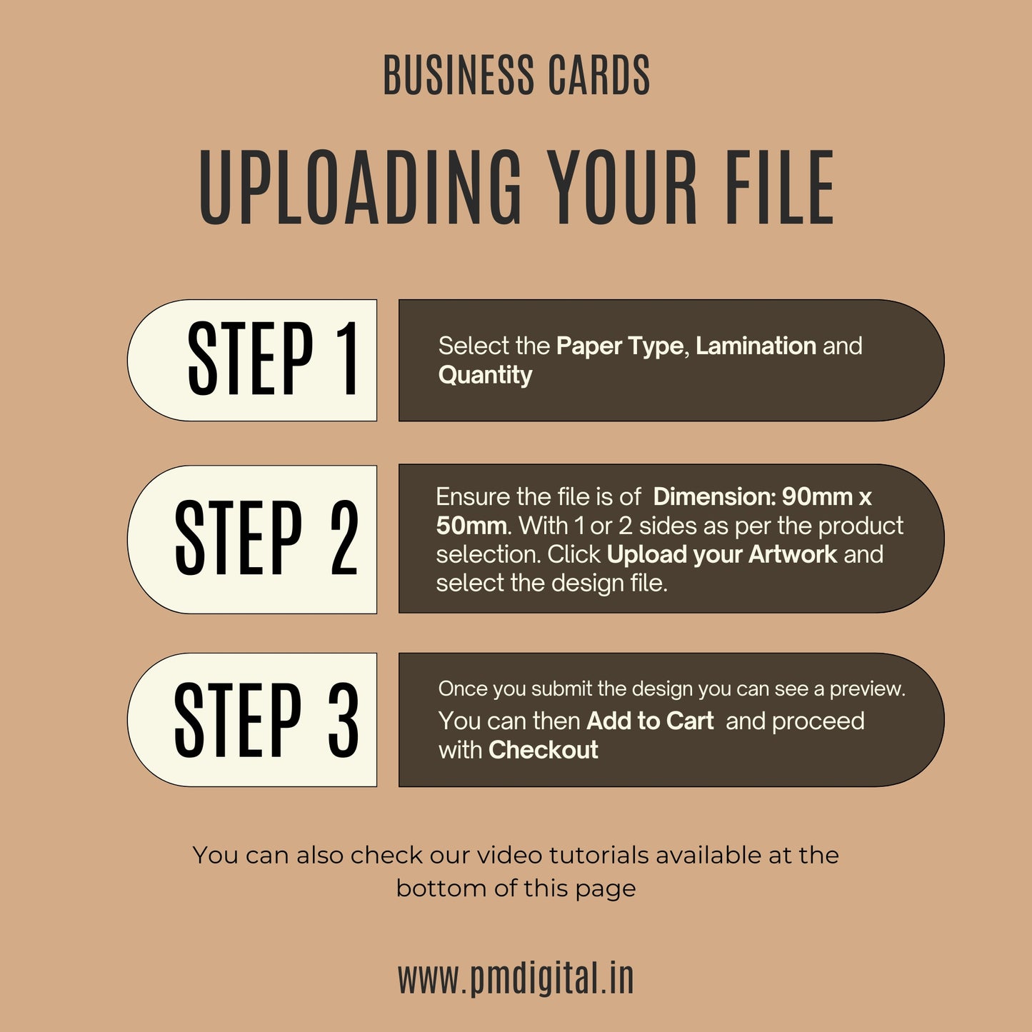 Custom Front & Back Business Cards | Design Online & Get Home Delivery – PM Digital
