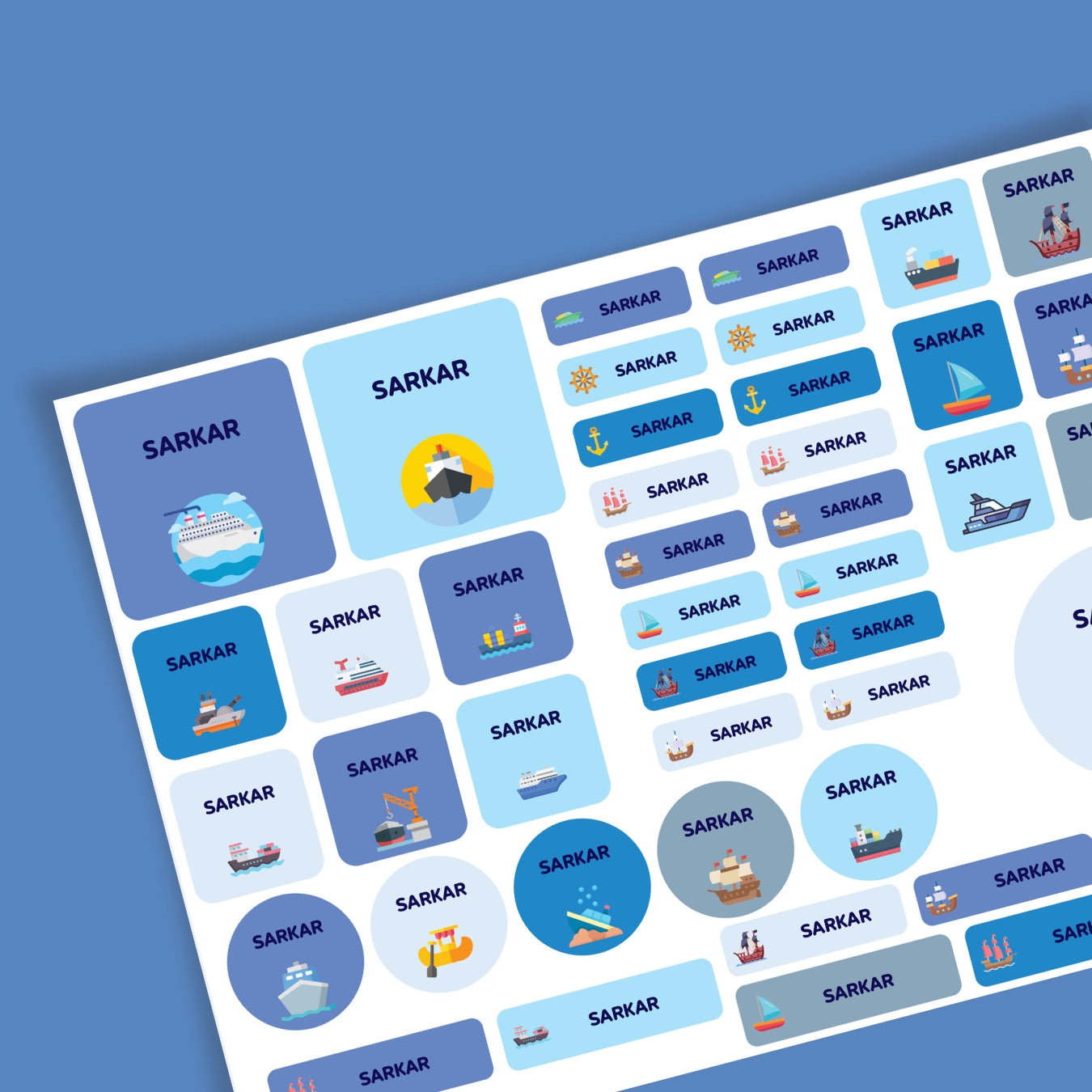 Assorted Stickers for Kids | Custom Name Labels (86 Stickers)