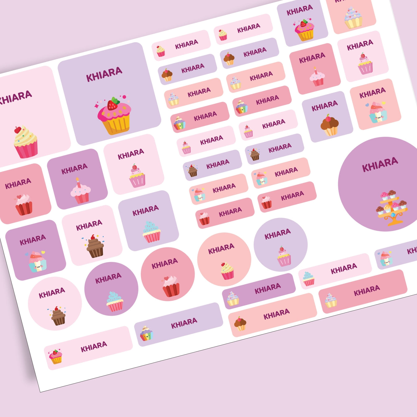 Assorted Stickers for Kids | Custom Name Labels (86 Stickers)