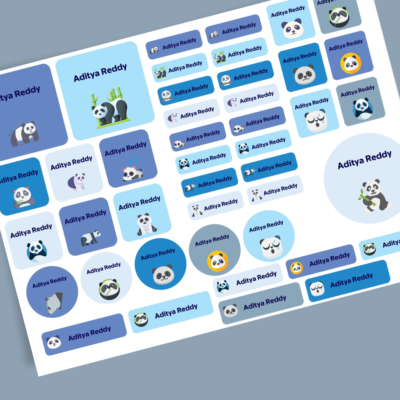 Assorted Stickers for Kids | Custom Name Labels (86 Stickers)