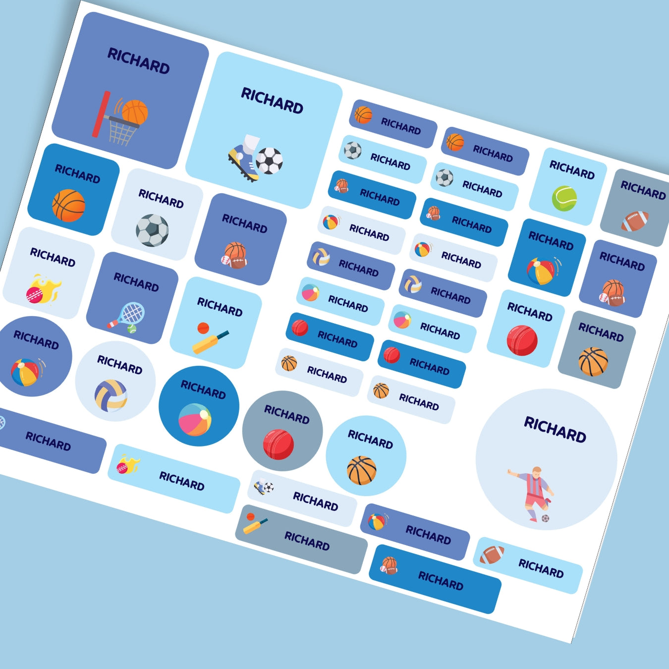 Assorted Stickers for Kids | Custom Name Labels (86 Stickers)