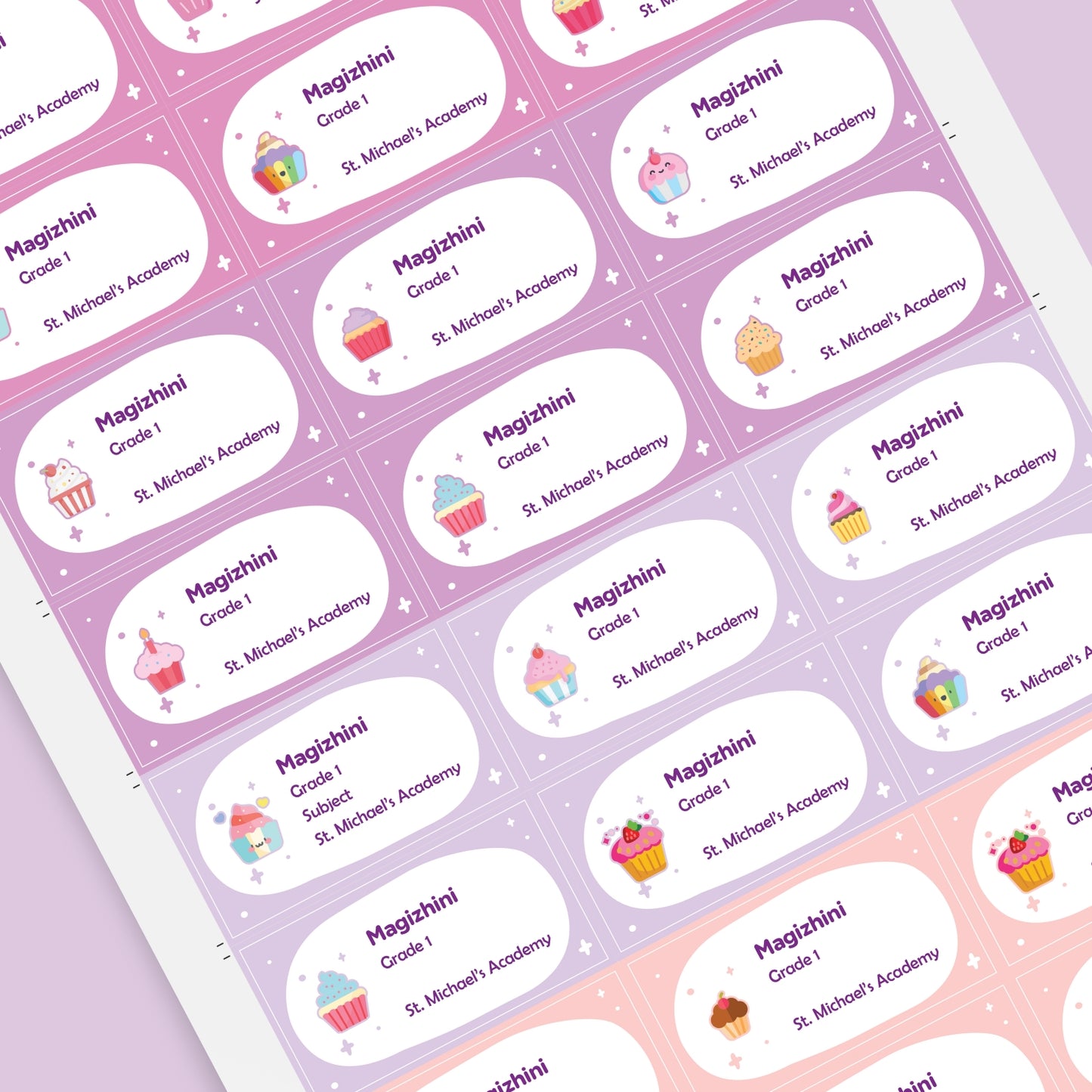 School Label Stickers for Kids | Custom Name (Pack of 24)