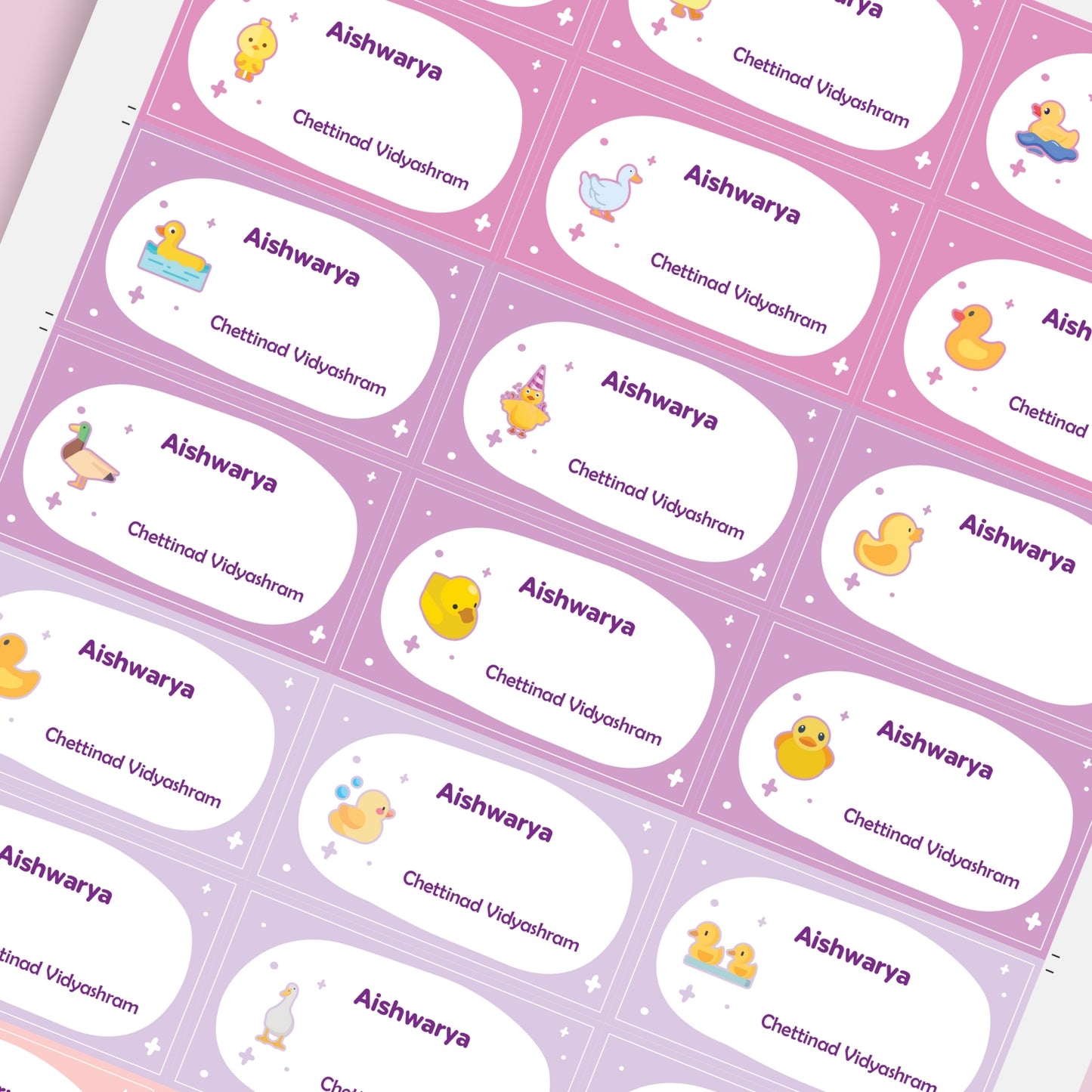 School Label Stickers for Kids | Custom Name (Pack of 24)