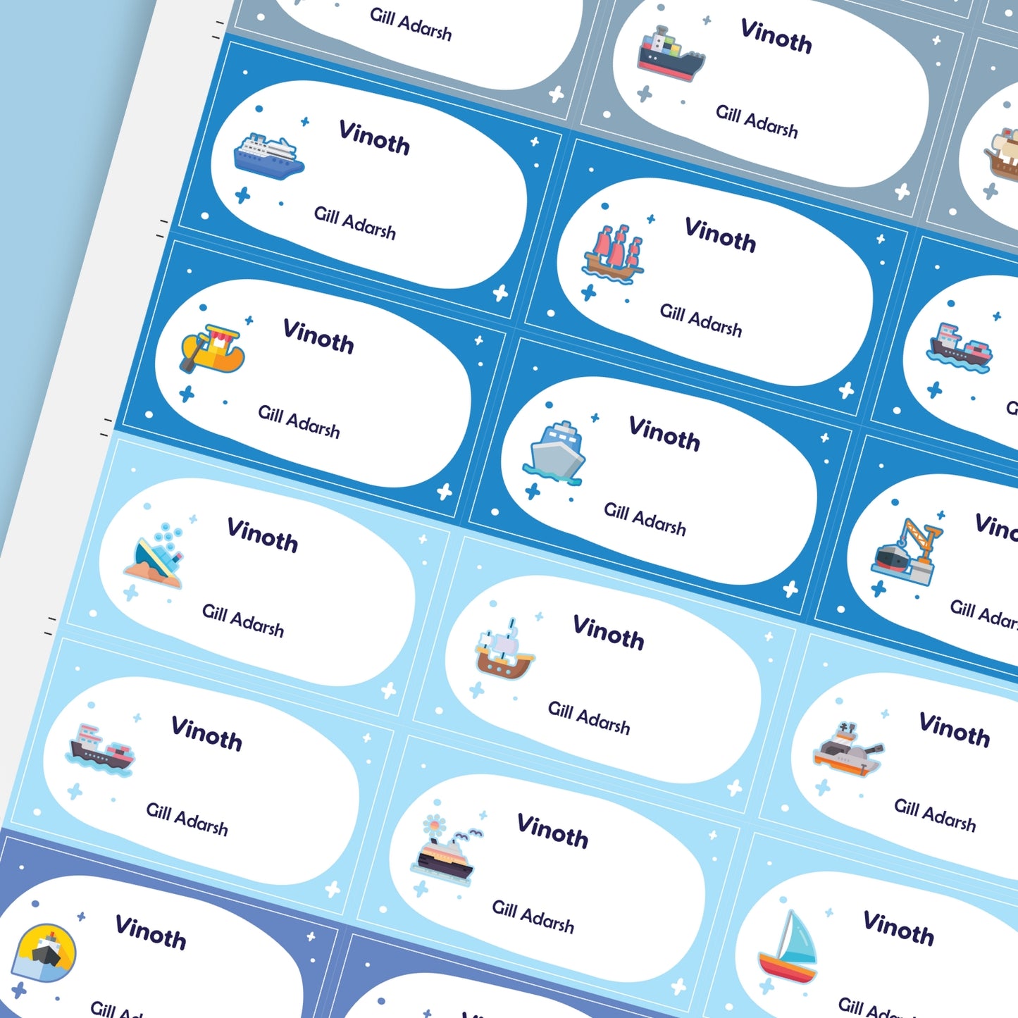 School Label Stickers for Kids | Custom Name (Pack of 24)
