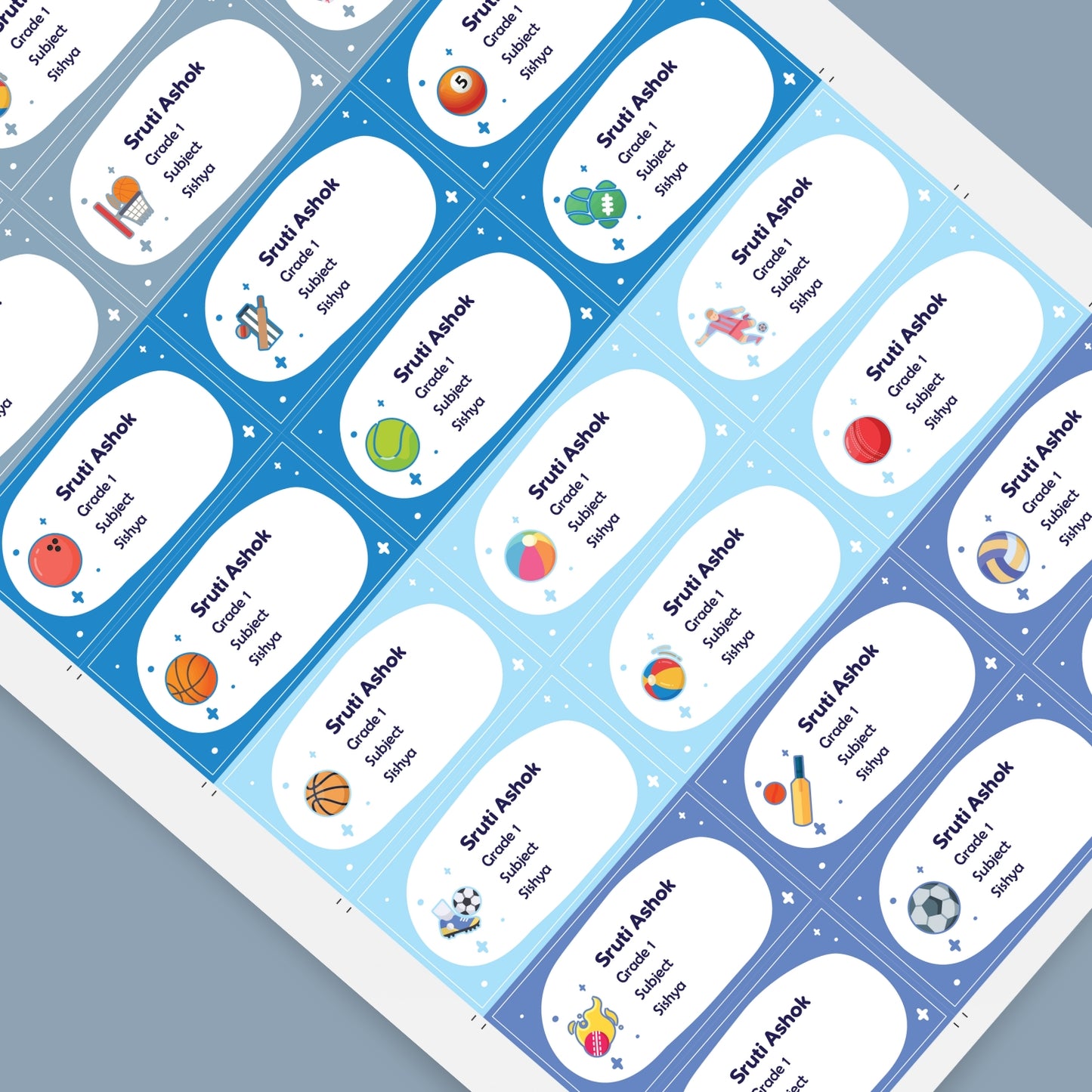 School Label Stickers for Kids | Custom Name (Pack of 24)
