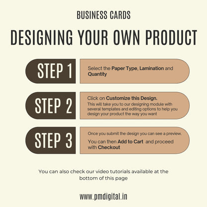 Custom Front & Back Business Cards | Design Online & Get Home Delivery – PM Digital