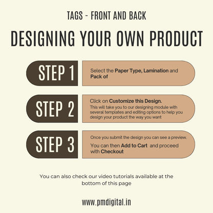Custom Front & Back Printed Gift, Price & Best Wishes Tags | Home Delivery Across India – PM Digital