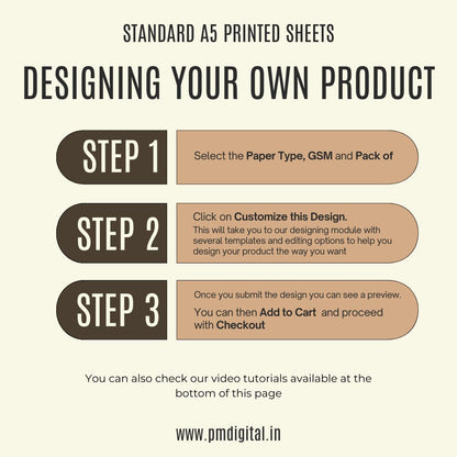 Standard A5 Printed Sheets