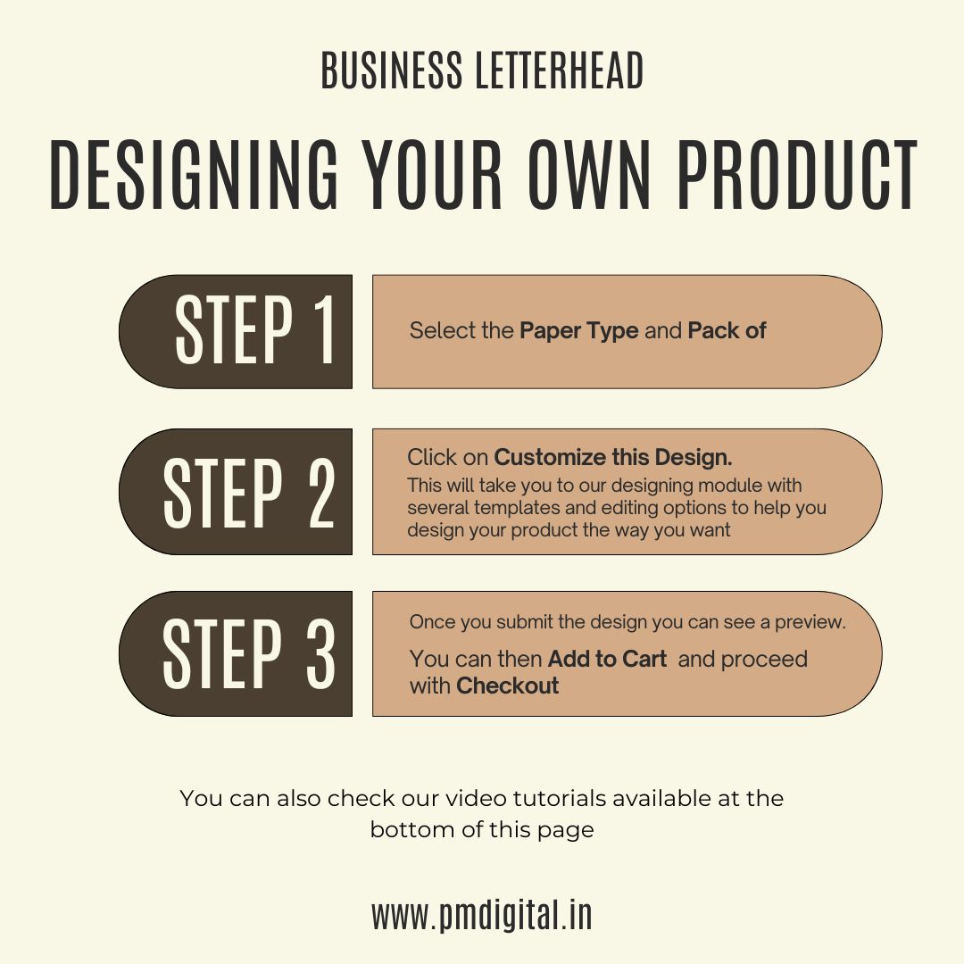 Custom Business Letterhead Printing | Home Delivery Across India – PM Digital