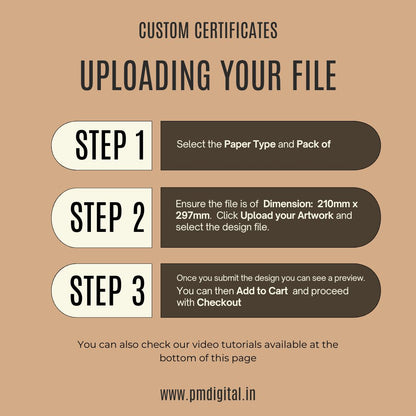 Custom Certificate Printing | Home Delivery Across India – PM Digital