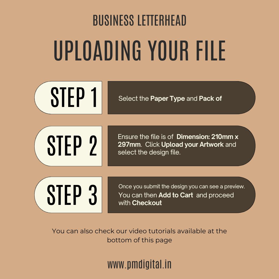 Custom Business Letterhead Printing | Home Delivery Across India – PM Digital