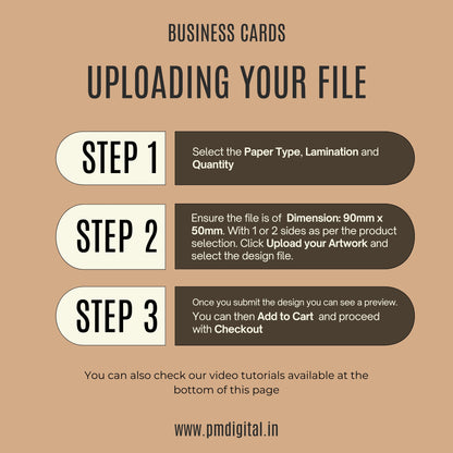 Custom Front & Back Business Cards | Design Online & Get Home Delivery – PM Digital
