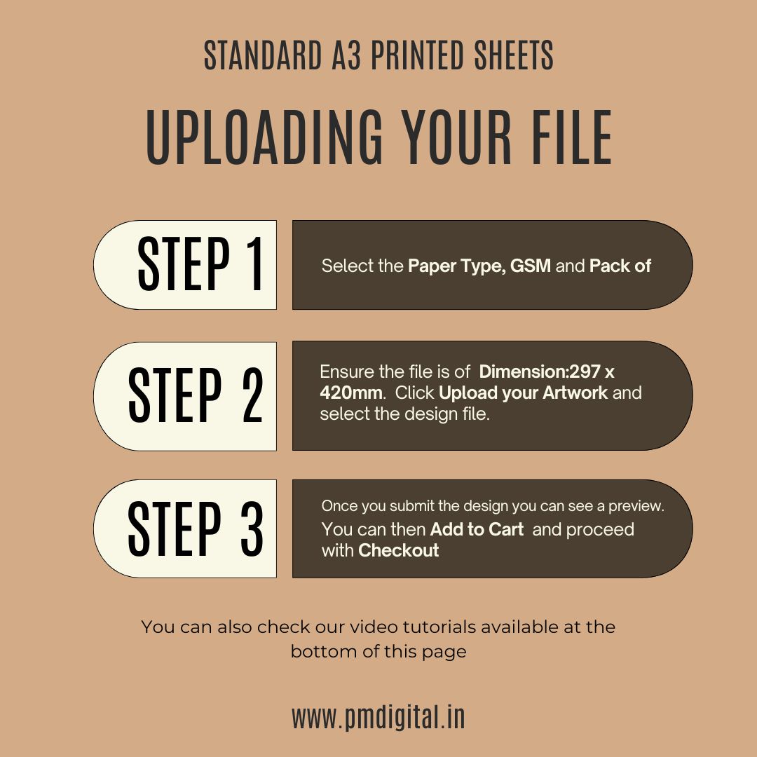 Standard A3 Printed Sheets