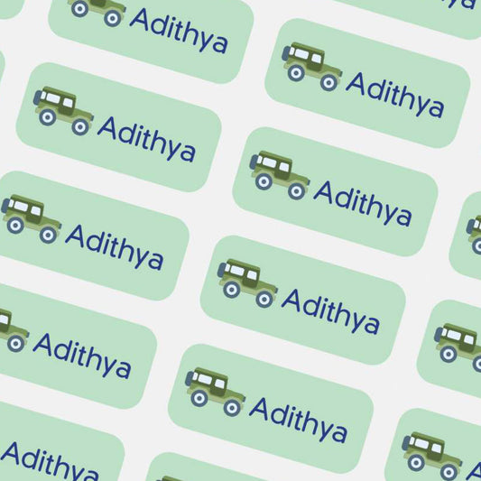 Mini Stickers for Kids | Boys Themes | Custom Name Labels (175 stickers)