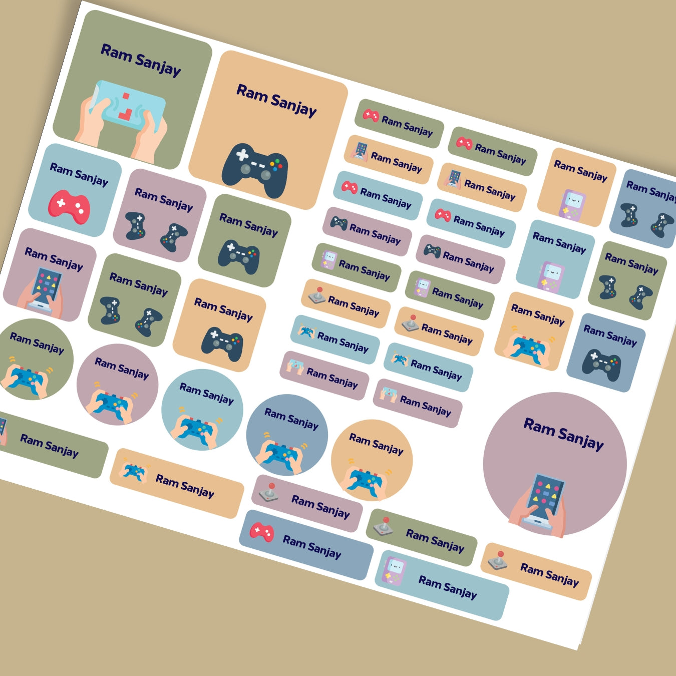 Assorted Stickers for Kids | Custom Name Labels (86 Stickers)